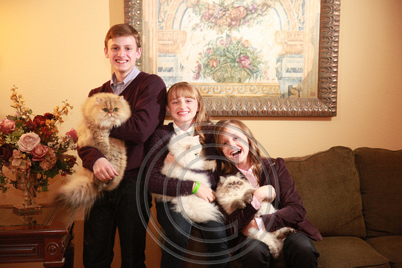 The 3 Nelson Kids and the 3 Cats!